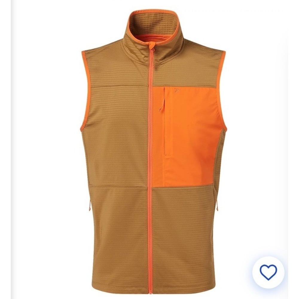 Duck Camp Men's Med Grid Tech Lightweight Outdoor Hunting Vest Brown Waffle